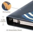 thumbnail image 3 of FORMRS 3 Ring Photo Album 4"x6" Self Adhesive Large Capacity PU Leather Cover, Blue Dog Artist, 3 of 8
