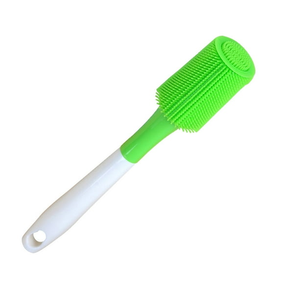 MLINS Clear Silicone Cup Brush Narrow Neck Bottle Cleaner Travel Baby Green