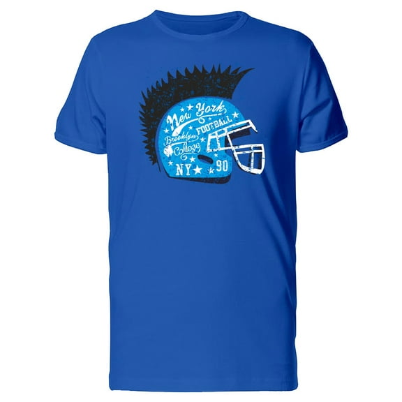 Blue Football Helmet With Mohawk Tee Men's -Image by Shutterstock