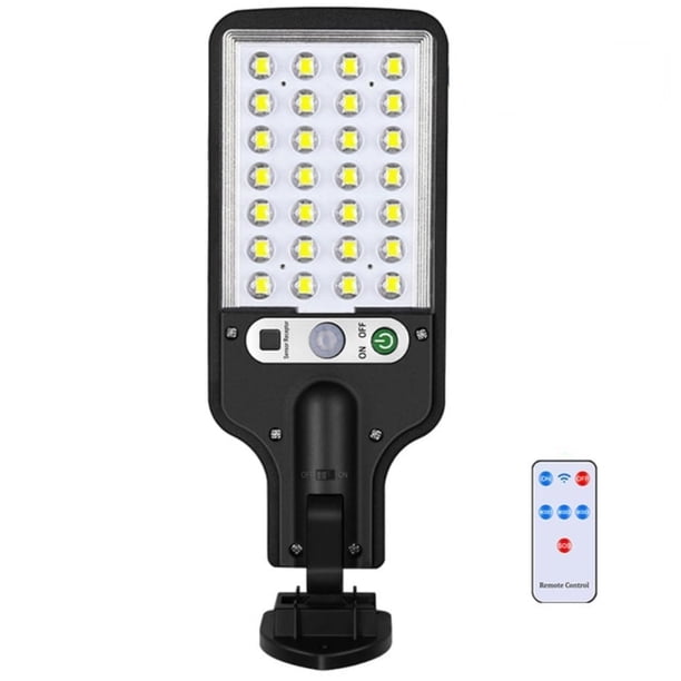 Luces solares, luces de patio al aire libre, luces de detección del cuerpo humano en la carretera, LED Apliques de pared integrados a prueba de agua, energía solar