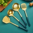 thumbnail image 1 of Cooking Tool Sets Dark Green Gold Cooking Pots Set Stainless Steel Cookware Set Non Stick Spatula Shovel Spoon Kitchen Utensils Accessories Set (Color : Green 4PC), 1 of 7