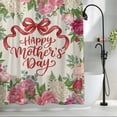 thumbnail image 2 of Mother's Day Standard Shower Curtain Set, Waterproof Shower Curtains for Bathroom, Spring Botanical Summer Flower Leaf Plant Washable Fabric Bath Curtain for Bathtub with Hooks 72x72 Inches, 2 of 9
