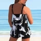 thumbnail image 4 of Mejor Belleza Mujer Traje de Baño de Moda Aumentar el tamaño 2 Piezas Tankini Tops de Bikini y Partes de Abajo Negro XL, 4 of 4