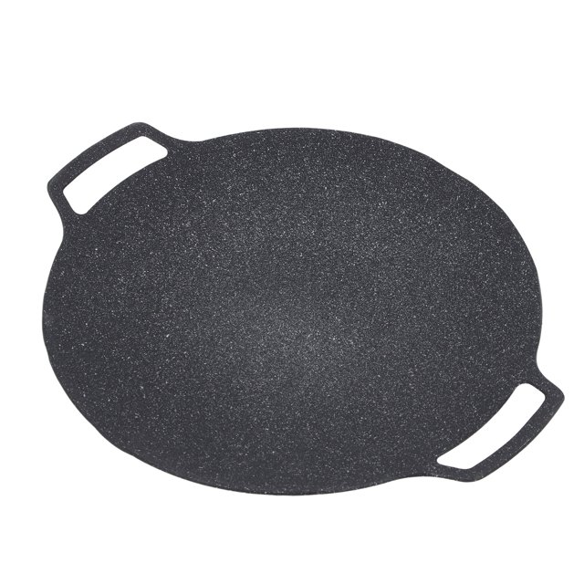 Round Griddle Aluminum Alloy Multi Purpose with Quick and Even Heat Distribution Anti Stick Coating for Outdoor BBQ Camping