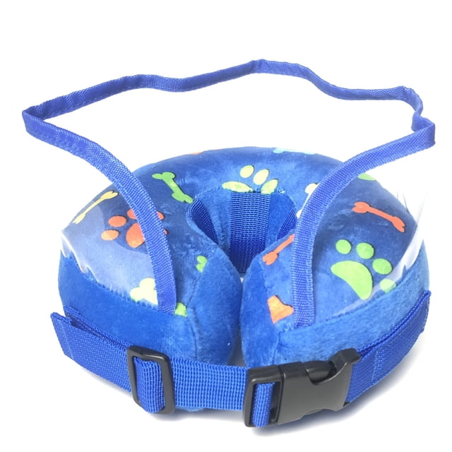 1 collar para mascotas para perros y gatos, protector de cabeza de PVC, anillo para el cuello antimordeduras y antilamidas