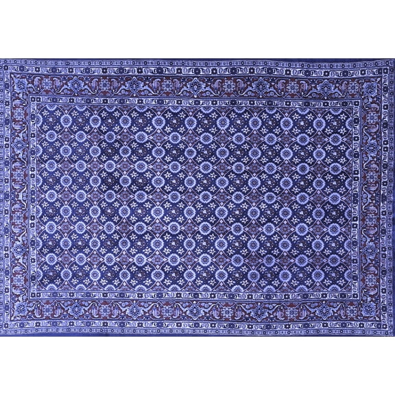Ahgly Company Indoor Rectangle Persian Blue Traditional Area Rugs, 5' x 7'