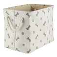 thumbnail image 1 of Design Imports CAMZ12451 Paw & Bone Rectangle Polyester Pet Bin, Gray - Medium, 1 of 1