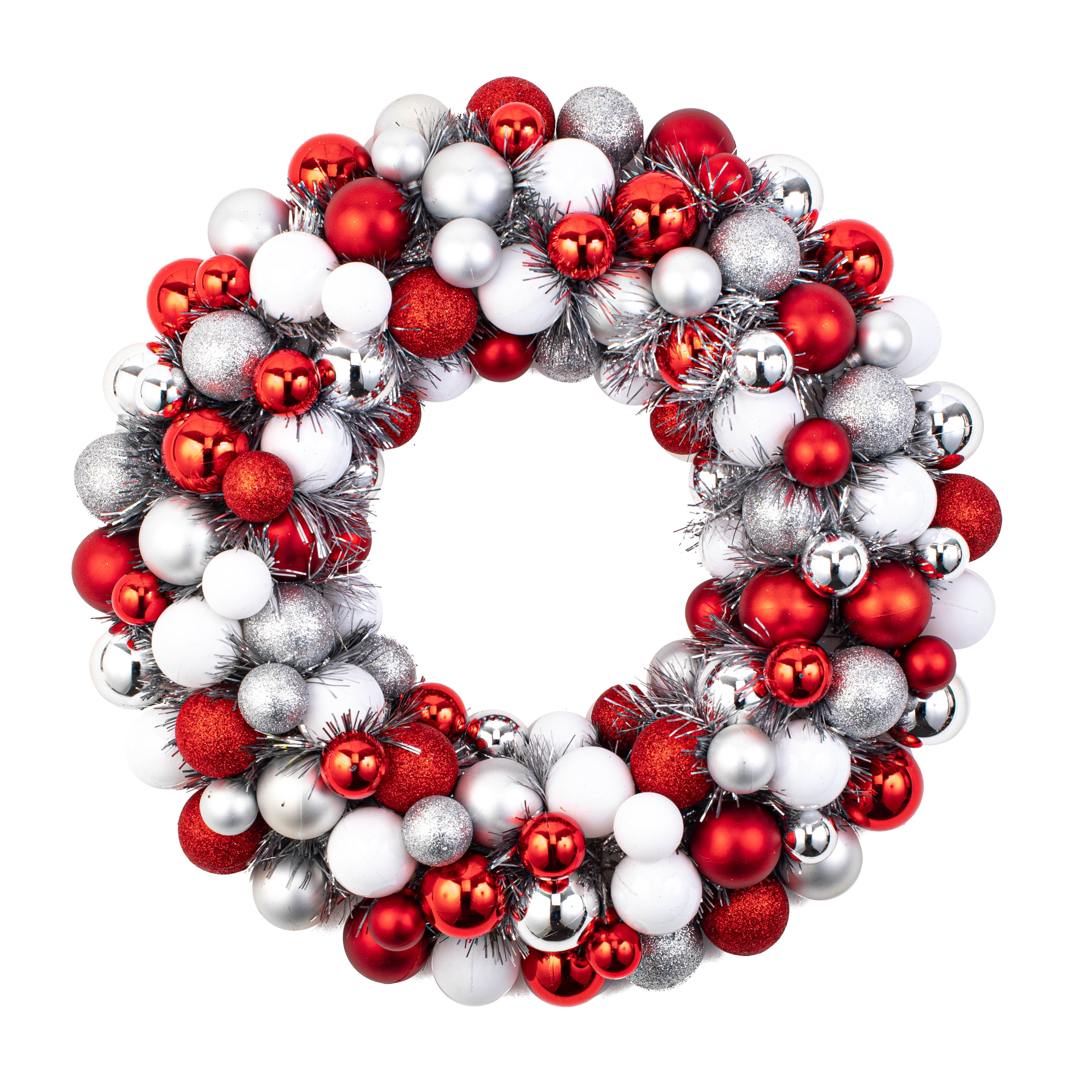 Red Christmas Ball Wreath 