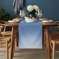 thumbnail image 2 of Blue Ombre Table Runner - 120 Inch Long, Kitchen Dining Table Runner Dresser Scarves, Modern Minimalist Gradient Aesthetic Farmhouse Decor for Coffee Tables Wedding Party Banquet, 2 of 8