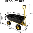 thumbnail image 3 of Garden Dump Cart, 600 LBS Heavy Duty Utility Wagon for Soil, with Quick Release & 10" Flat-Free All-Terrain Wheels, 3 of 6