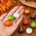 thumbnail image 3 of Cheapark Matte Pumpkin Hanging Ornament Balls, Artificial Tree Wreath Mantel Decor, Halloween Thanksgiving Fall Multicolor Shatterproof Plastic Baubles 10 Pack 1.96 Inch Each, 3 of 7