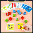 thumbnail image 4 of Juego de rompecabezas Emoji Cube Face Change con campana para niños y familiares, 4 of 6
