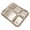 Silvery3, variant on Titanium Purification Serving Plate Patterned Divided Tray, 3/4/5 Compartment Stainless Steel Plate for Portion Control, Picnic & Cafeteria (3 Compartments 1 Pcs)