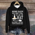 thumbnail image 2 of Halloween Oversized Letter Print Pullover Sweatshirt For Women Loose Fit Hooded Shirt, 2 of 4