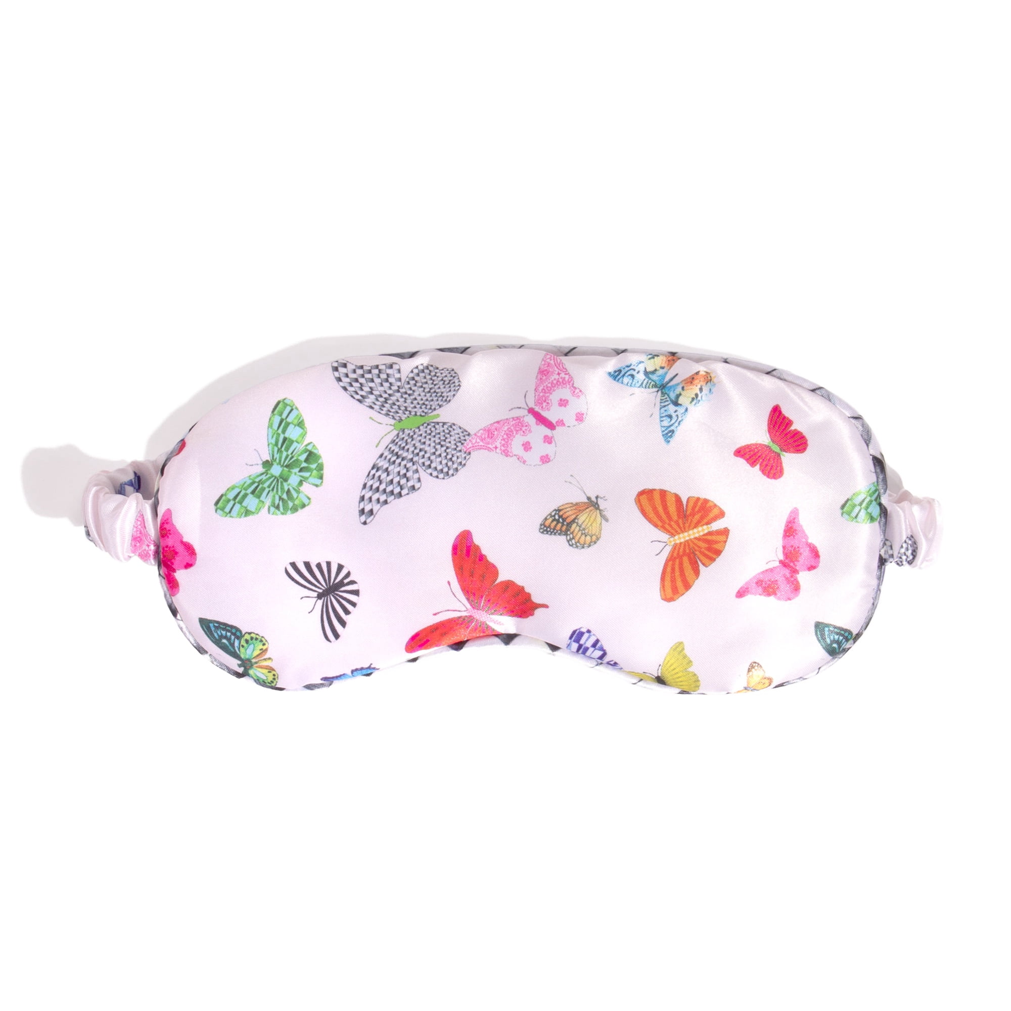 Hi Peach Layne Pillowcase, Eye Mask, and Scrunchie Set, Multicolor Butterfly, 3 Pieces