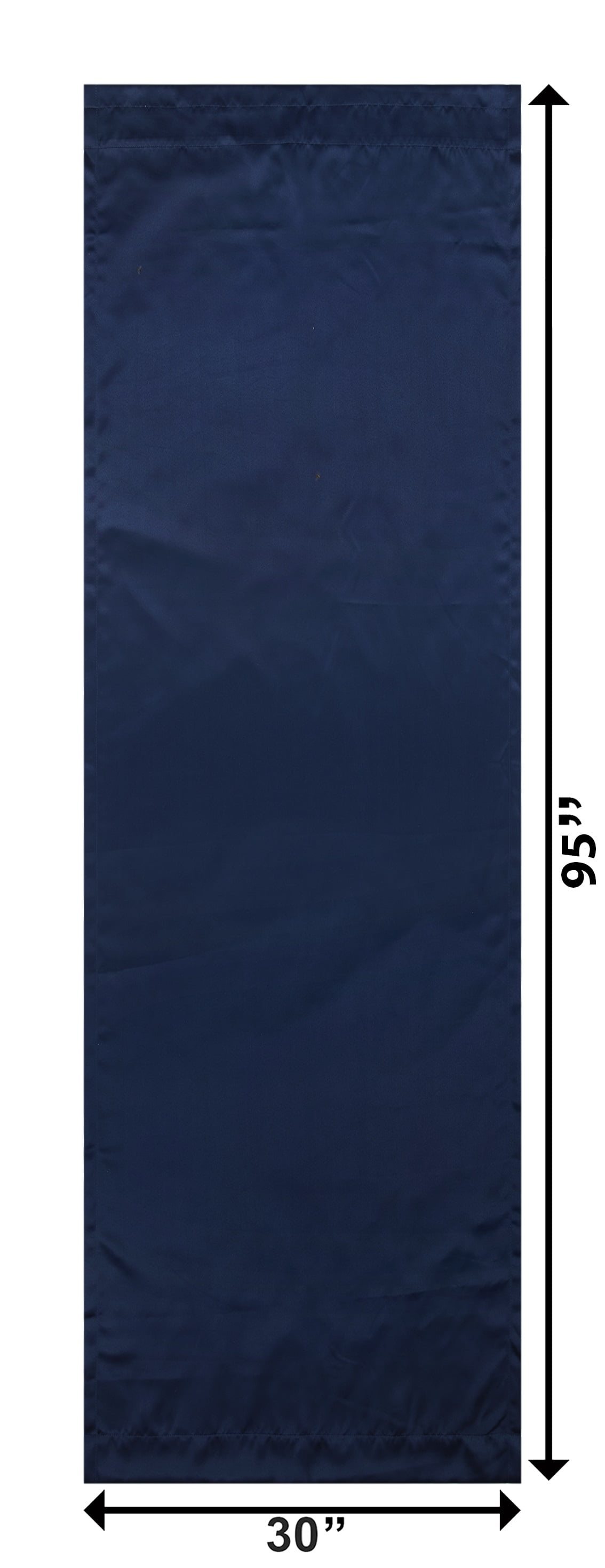 Your Zone Solid Blackout Curtain Panel Pair, Set of 2, Blue Cove, 30" W x 95" L