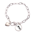 thumbnail image 1 of tromb classical music instrument pattern Heart Chain Bracelet Jewelry Charm Fashion, 1 of 3