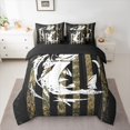 thumbnail image 2 of Feelyou Hunting Pike Fish Bedding Comforter Set 7pcs, Retro American Flag King Bedding Sets, Jungle Branches Plant Reversible Bed Sheets, Lightweight Room Decor, 2 of 7