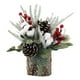 thumbnail image 2 of de Navidad de mesa, adorno navideño, decoración navideña decorativa, mini de Navidad artificial para chimenea, mesa del hogar Algodón, 2 of 7