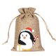 thumbnail image 4 of Bolsa de almacenamiento de dulces de Navidad, decoración de árbol de Navidad, medias de lino, bolsas de dulces de navidad, regalos de Papá Noel, Año Nuevo, 2023, 4 of 4