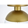 thumbnail image 5 of Eclipse 1 Light Brass Flush Mount With Clear Glass, 5 of 5