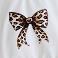 thumbnail image 5 of HCNTES Girls Clothes 9 12 18 24 Months 3T 4T 5T Kid Girl Fall Winter Long Sleeve Graphic Bow Print Sweatshirt Pullover Leopard Flared Pants 2PCS Matching Sets, 5 of 7