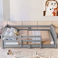 thumbnail image 3 of Full Montessori Floor Bed with Slats and Safety Guardrails, Solid Wood Floor Bed with Fence and Without Door, Easy Assemble Montessori Bed for Girls and Boys, Natural, 3 of 12