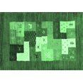 thumbnail image 1 of Ahgly Company Indoor Rectangle Abstract Emerald Green Contemporary Area Rugs, 7' x 9', 1 of 4