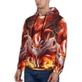 thumbnail image 3 of Fotbe Men's Hoodie with Red Leaf Flame Fox Pattern - Kangaroo Pocket Pullover Hooded Sweatshirt, Perfect for Daily Wear, Travel, and Home-X-Large, 3 of 7