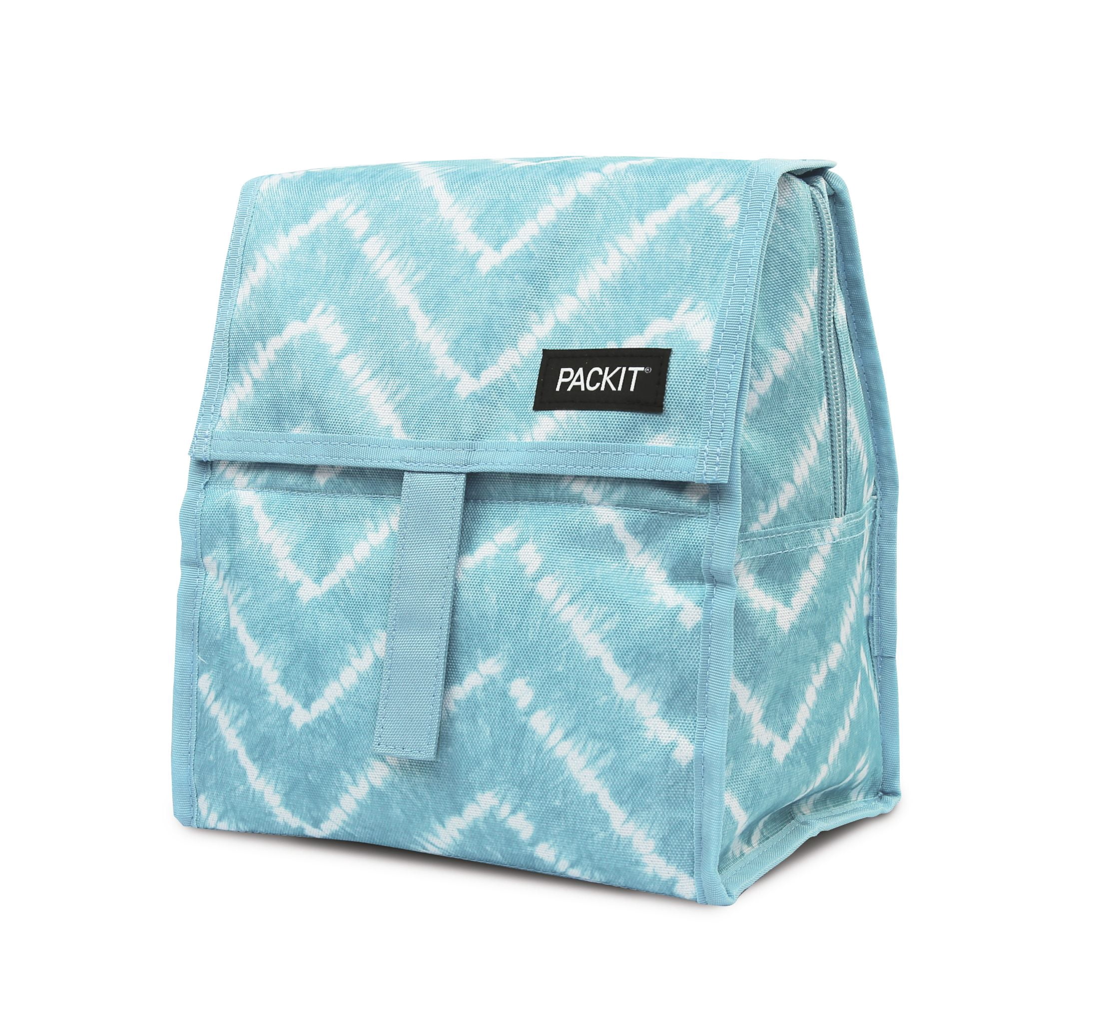 PackIt Freezable Lunch Bag Chevron BPA Free Non toxic Polycanvas Reusable Lunch Bags