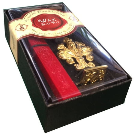 JAM Letter S Wax Seal Set, 1/Pack, Brass Stamp & Red Wax Stick
