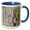 Blue/White, variant on 3drose, Fantasy Elf with Wolf Wolves Moon, 11oz Two-tone Black Mug