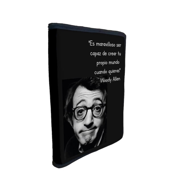 Funda Porta Libros de Tela Tigsa Woody Allen 25 cm x 18 cm x 3 cm