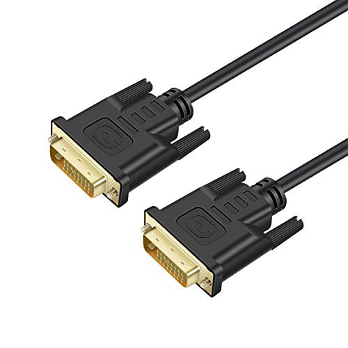 DVD 3 Ft/1M Laptop DVI Dual Link Cable 1M,Nylon Braided DVI-D 24+1 Dual Link Male to Male Digital Video Cable Gold Plated with Ferrite Core Support 2560x1600 for Gaming HDTV and Projector