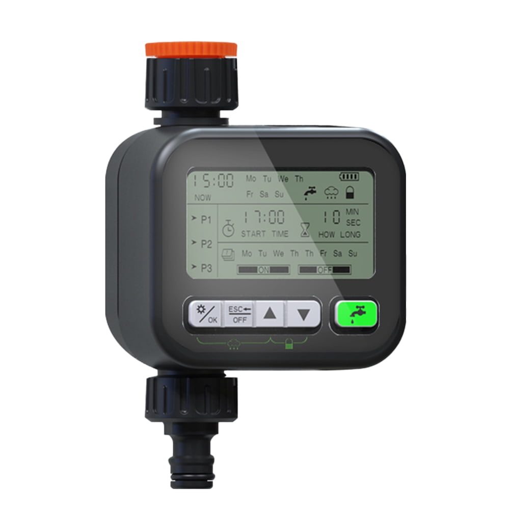 Automatic Water Timer Child Lock Water Hose Timer Rain Sensor for Garden Balcony