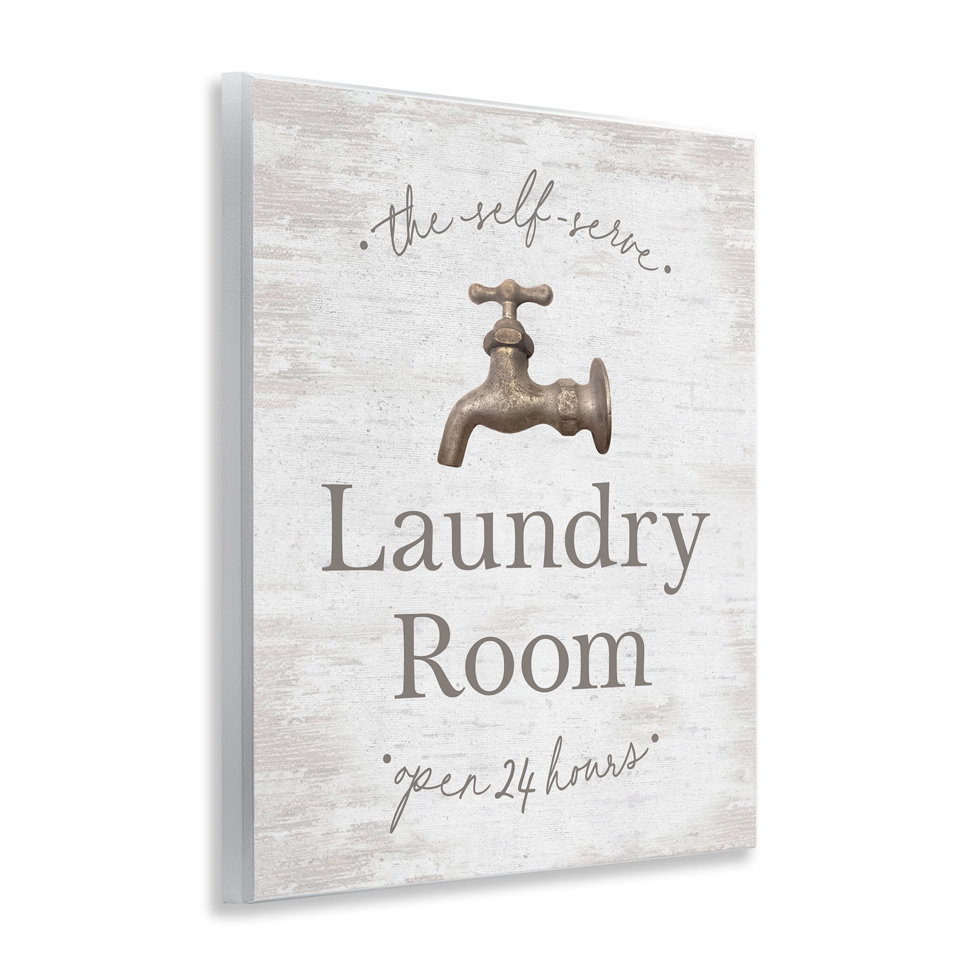 Stupell Industries Distressed Laundry Room Typography Painting Unframed Art Print Wall Art, 11 x 14