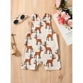 thumbnail image 2 of Biekopu Baby Girl Summer Suspender Jumpsuit,Casual Elk Print Sleeveless Rompers for Toddler Infant, 2 of 9