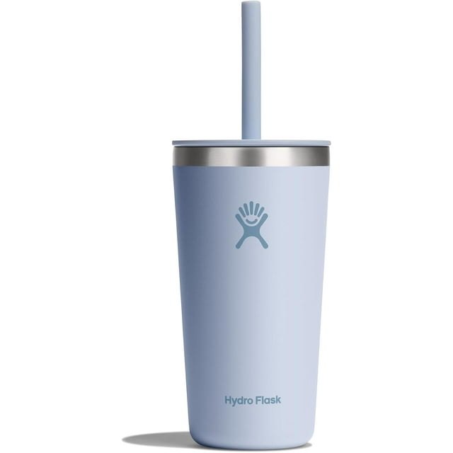 Hydro Flask Gobelet en Acier Inoxydable 20 Oz Tout Autour avec Paille Flexible Résistante aux Fuites et Couvercle à Pression, Surf
