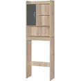 thumbnail image 4 of Better Home Products Ace Over-The-Toilet Storage Cabinet in Natural Oak & Dark Gray, 4 of 20