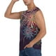 thumbnail image 3 of Fotbe Fireworks2 Men's Camiseta sin Mangas Estampada para Hombres, Playera Casual para Gimnasio, Entrenamiento, Playa-Large, 3 of 7