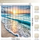 thumbnail image 5 of 1pc Bathroom Rugs Shower Curtain, Sea Wave Pattern Shower Curtain With 12 Plastic Hooks, Bathroom Non-Slip Mat, U Shaped Toilet Mat And Toilet Cover, Bathroom Accessories, Bathroom Decor, Home Decor, 5 of 5