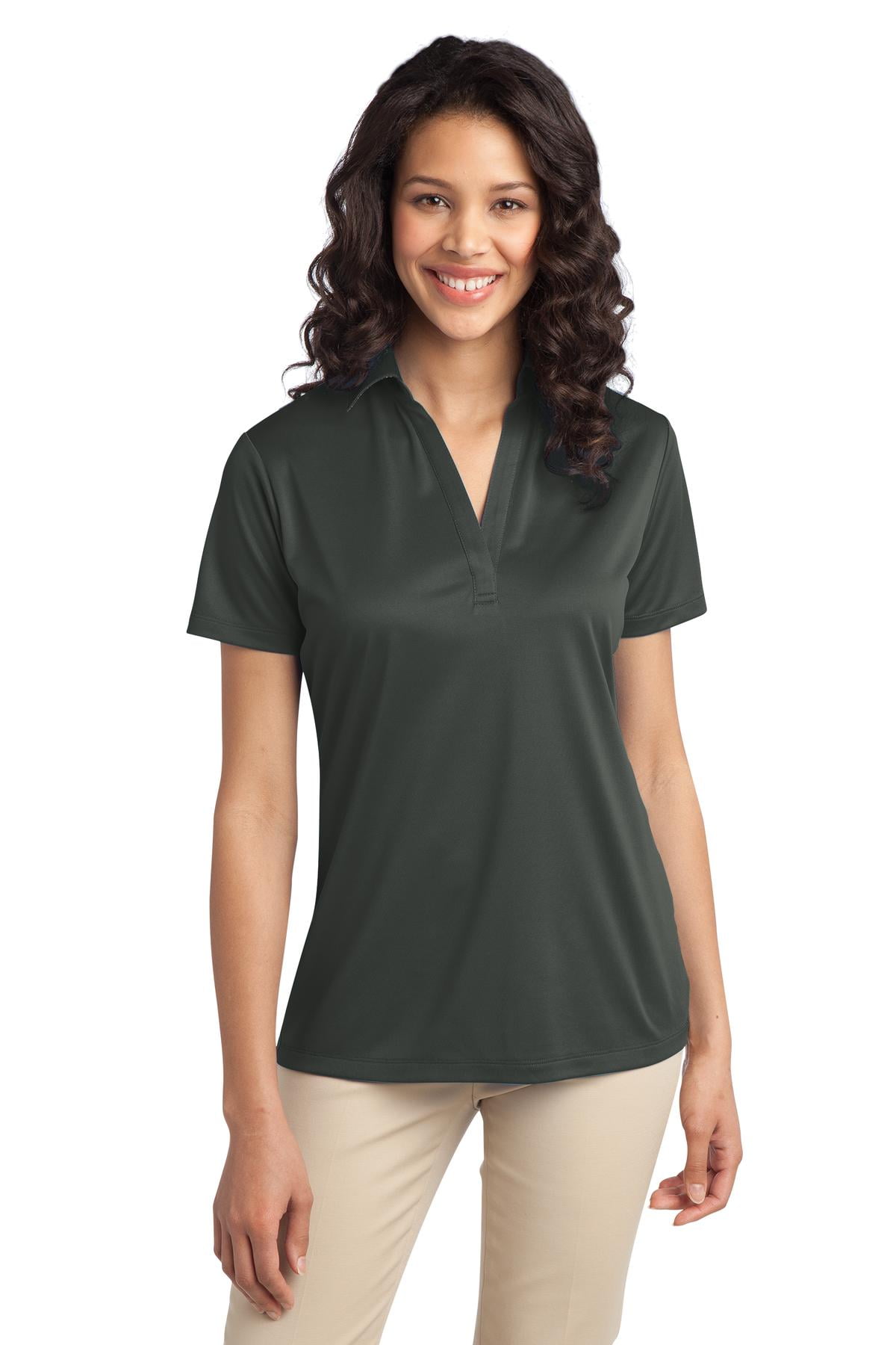 Women's polo shirts no cheap buttons