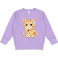 thumbnail image 2 of Inktastic Retro Kitty Cat Flowered Toddler Sweatshirt, 2 of 4
