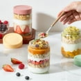 thumbnail image 4 of LZCKDPX 16 oz Overnight Oats Containers with Lids,Meal Prep Containers 6 Pack,Mason Jars 16 oz with Lids for Snack,Overnight Oats,Yogurt,Parfait,Soup,Smoothies,Salad 100% Leak-proof Dishwasher Safe, 4 of 8