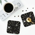 thumbnail image 4 of Yiaed Spiders On The Web Print Leather Coasters for Drinks - Cup Coasters Coffee Table Kitchen Table Bar, Home & Office Gifts Handmade Drink Coasters-Square, 4 of 6