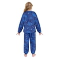 thumbnail image 3 of Fluffy Pajamas Set Fuzzy Winter Warm Pj Sets Pullover Tops and Long Pants Starry Night Sky Pattern Large, 3 of 8