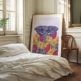 thumbnail image 3 of Where Giants Bloom - Mixed Media Floral Wildlife Illustration Modern Art Nature Unframed Wall Art Print 24 x 32 inches, 3 of 13