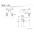 thumbnail image 2 of Kingston Brass Millennium FB8951ZX Mini Widespread Lavatory Faucet with Retail Pop-up Drain, Oil Rubbed Bronze, 2 of 2