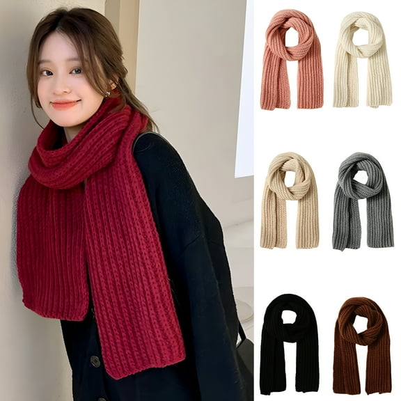 TELOLY Women's Ultra Soft Chenille Ribbed Thick Warm Knit Shawl Wrap Scarf