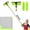 green, variant on 2 in 1 Extendable Window Squeegee Cleaner, Long Telescopic Pole Glass Washing Scrubber with Replacement Microfiber Pads, High Rise Indoor Outdoor Window Washing Tool